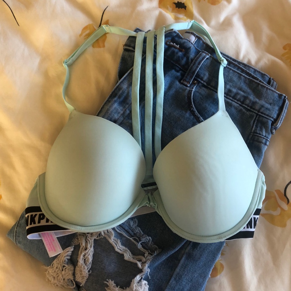 Blue Push-up Bra PINK